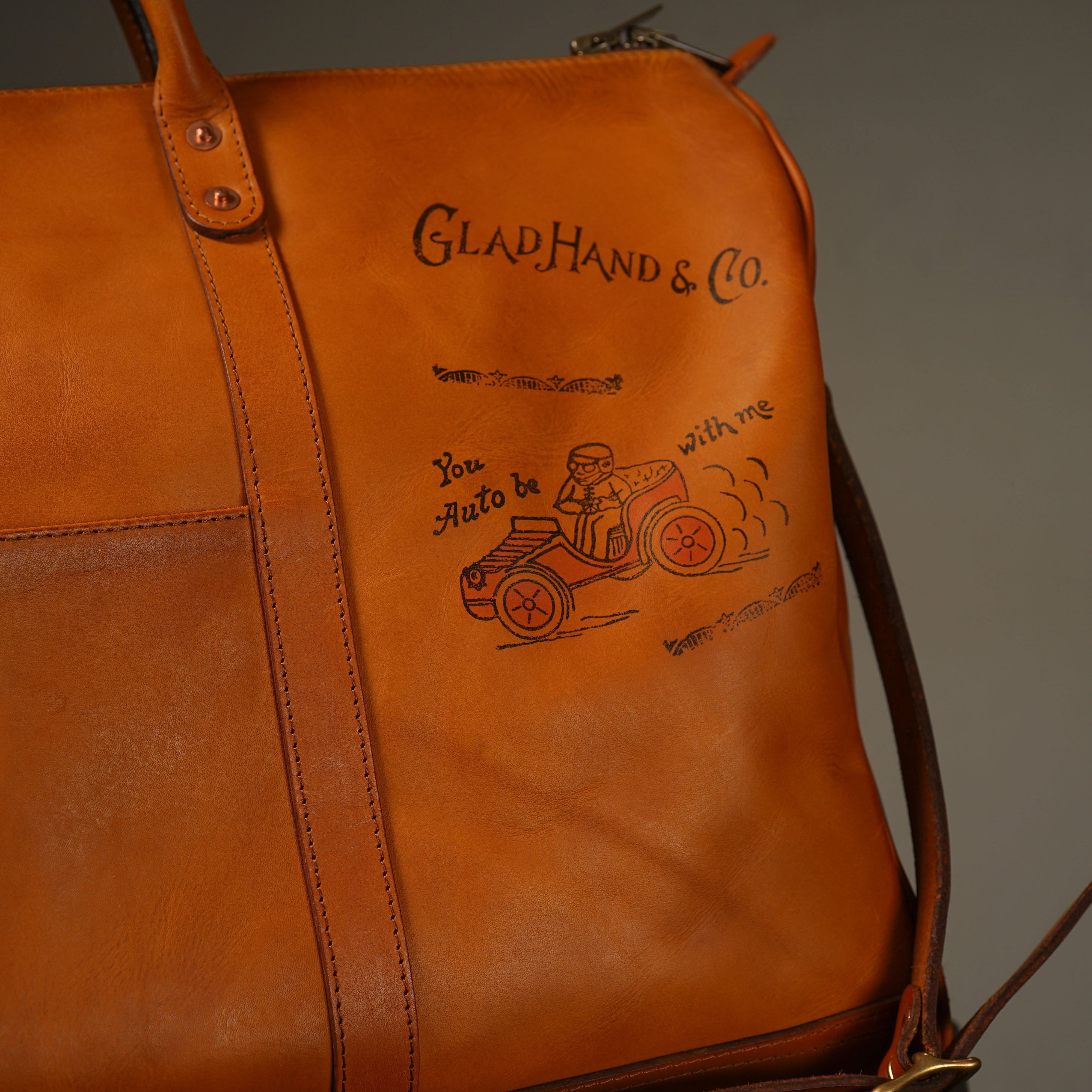 LEATHER TRAVEL BOSTON BAG 