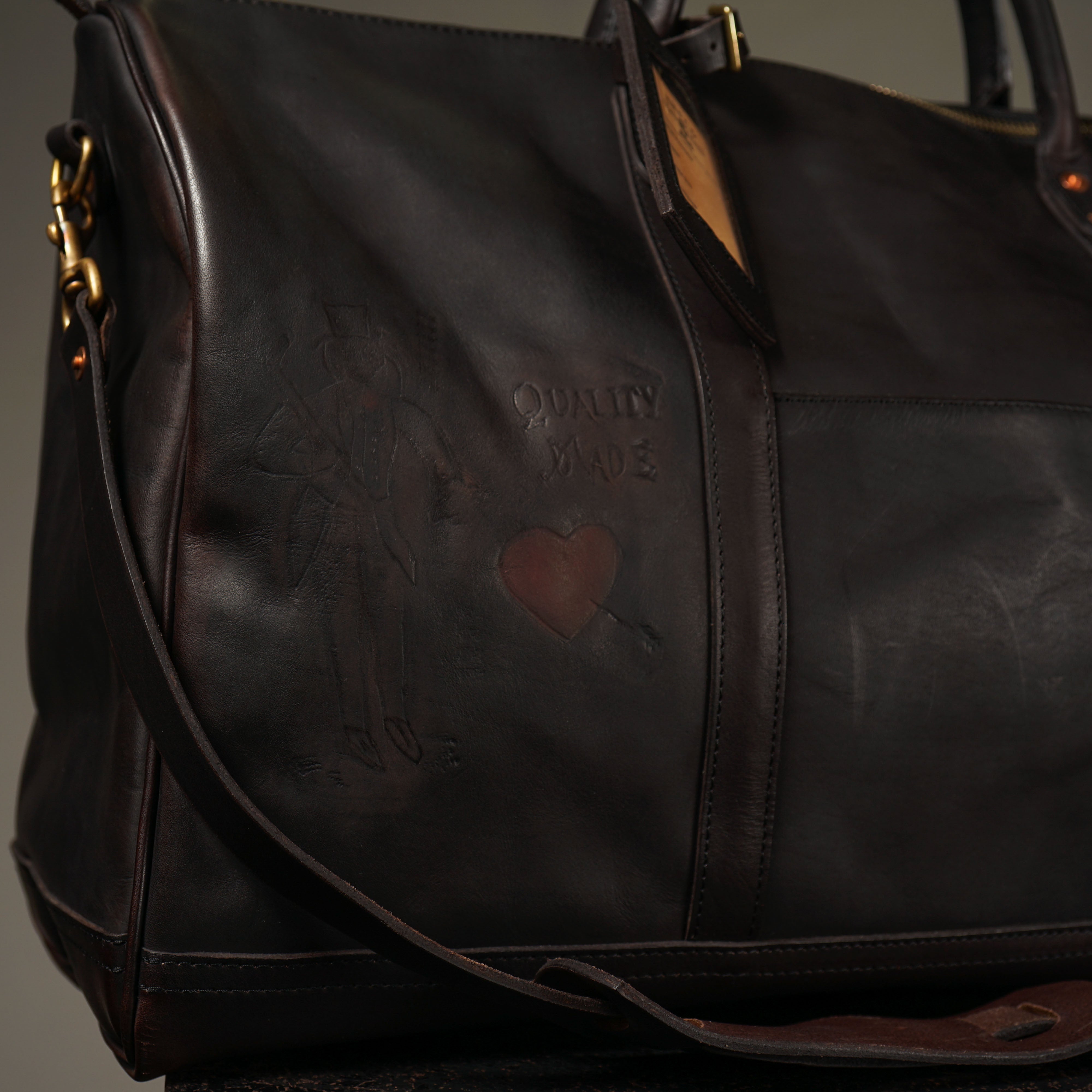 LEATHER TRAVEL BOSTON BAG 