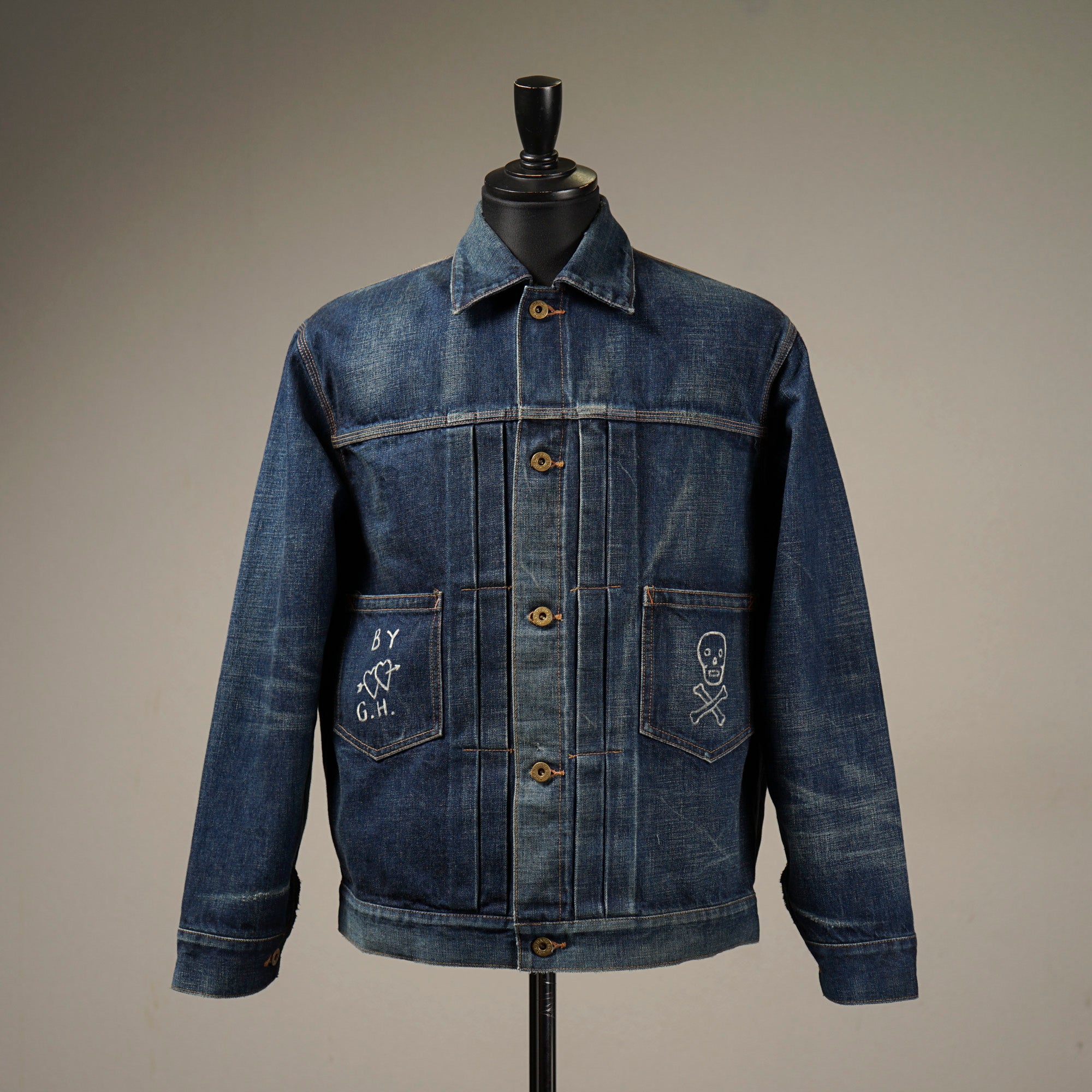 LIZZY - DENIM JACKET HAND PAINT / BYGH-23-AW-10