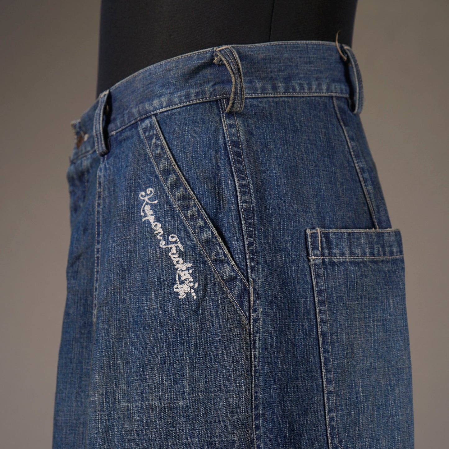 KEEP ON FUCKIN' - UTILITY DENIM PANTS / WRD6123VF