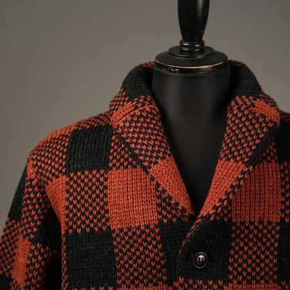 COUNTRY GENT - CHECK KNIT JACKET / BYGH-24-AW-07