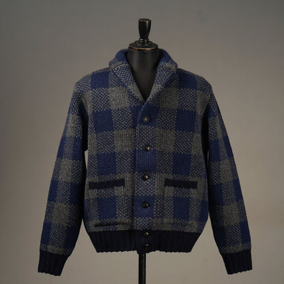 COUNTRY GENT - CHECK KNIT JACKET / BYGH-24-AW-07