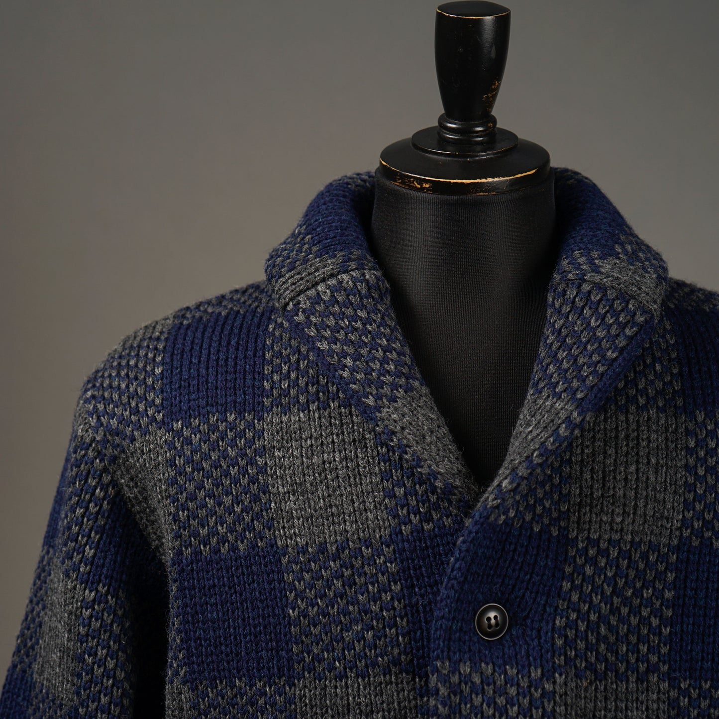 COUNTRY GENT - CHECK KNIT JACKET / BYGH-24-AW-07