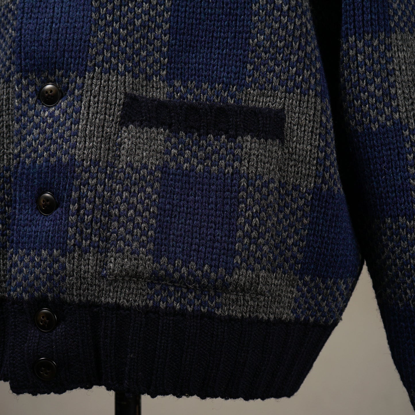 COUNTRY GENT - CHECK KNIT JACKET / BYGH-24-AW-07