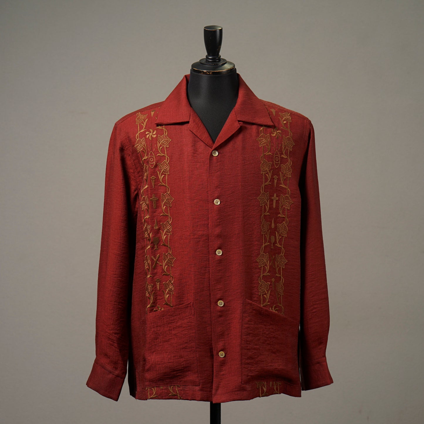 memento mori - L/S GUAYABERA SHIRTS / GSV6111