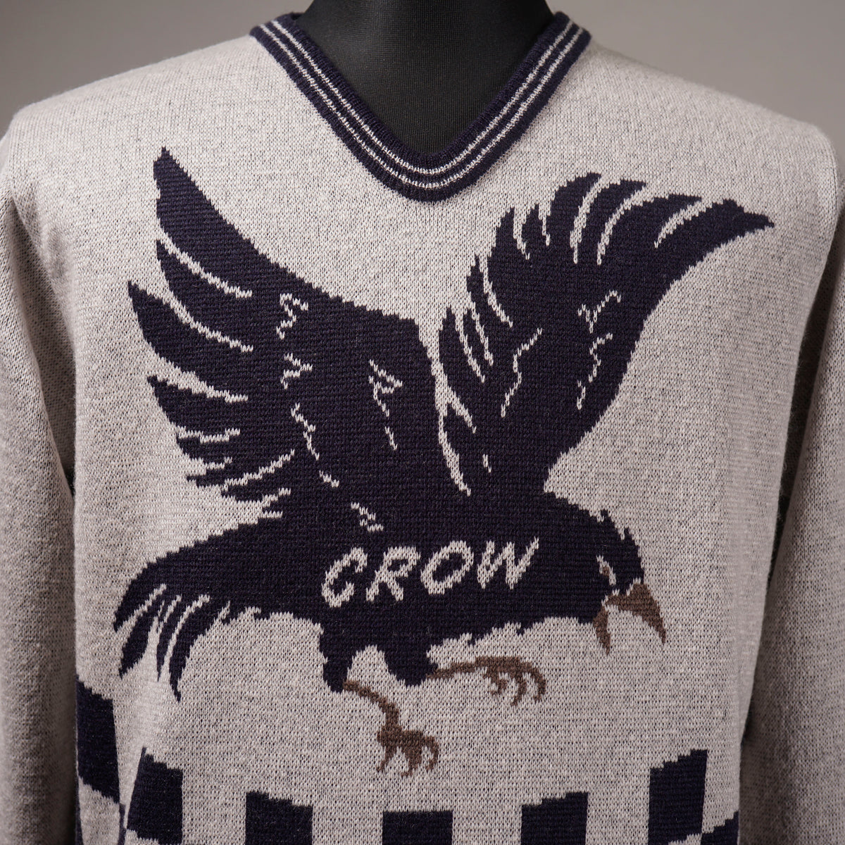 THE RACING CROW - V NECK SWEATER / OC6312