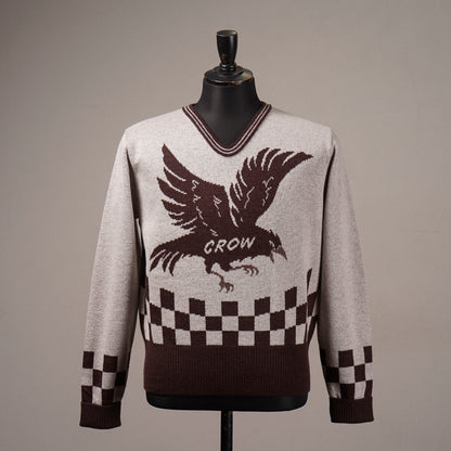 THE RACING CROW - V NECK SWEATER / OC6312