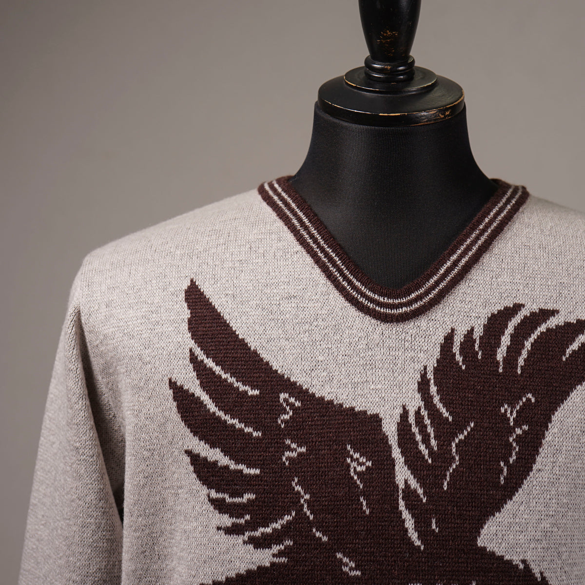 THE RACING CROW - V NECK SWEATER / OC6312