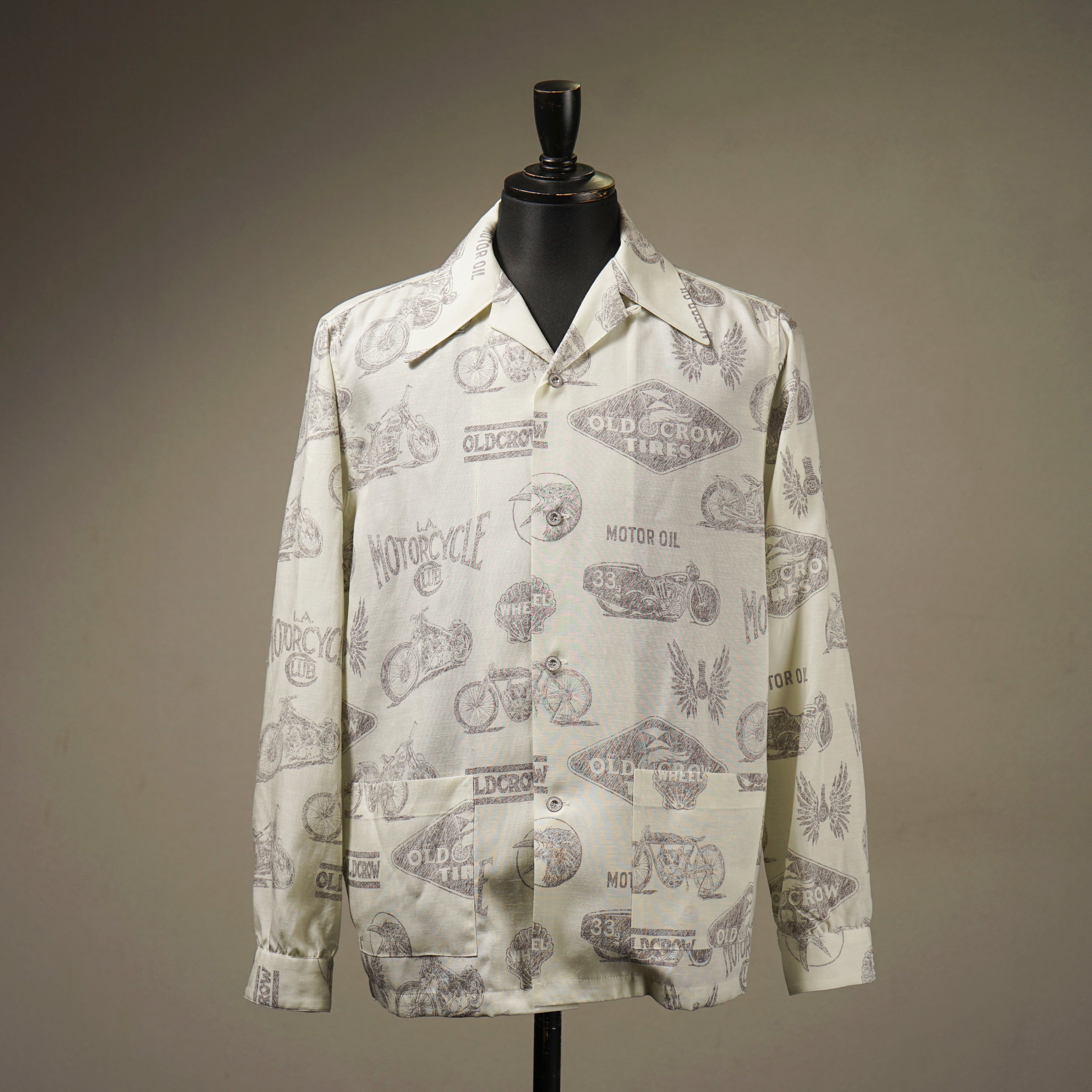 OLD CROW GLAD HAND オープンカラーシャツ　MOTORDROME OLD CROW GLAD HAND オープンカラーシャツ MOTORDROME