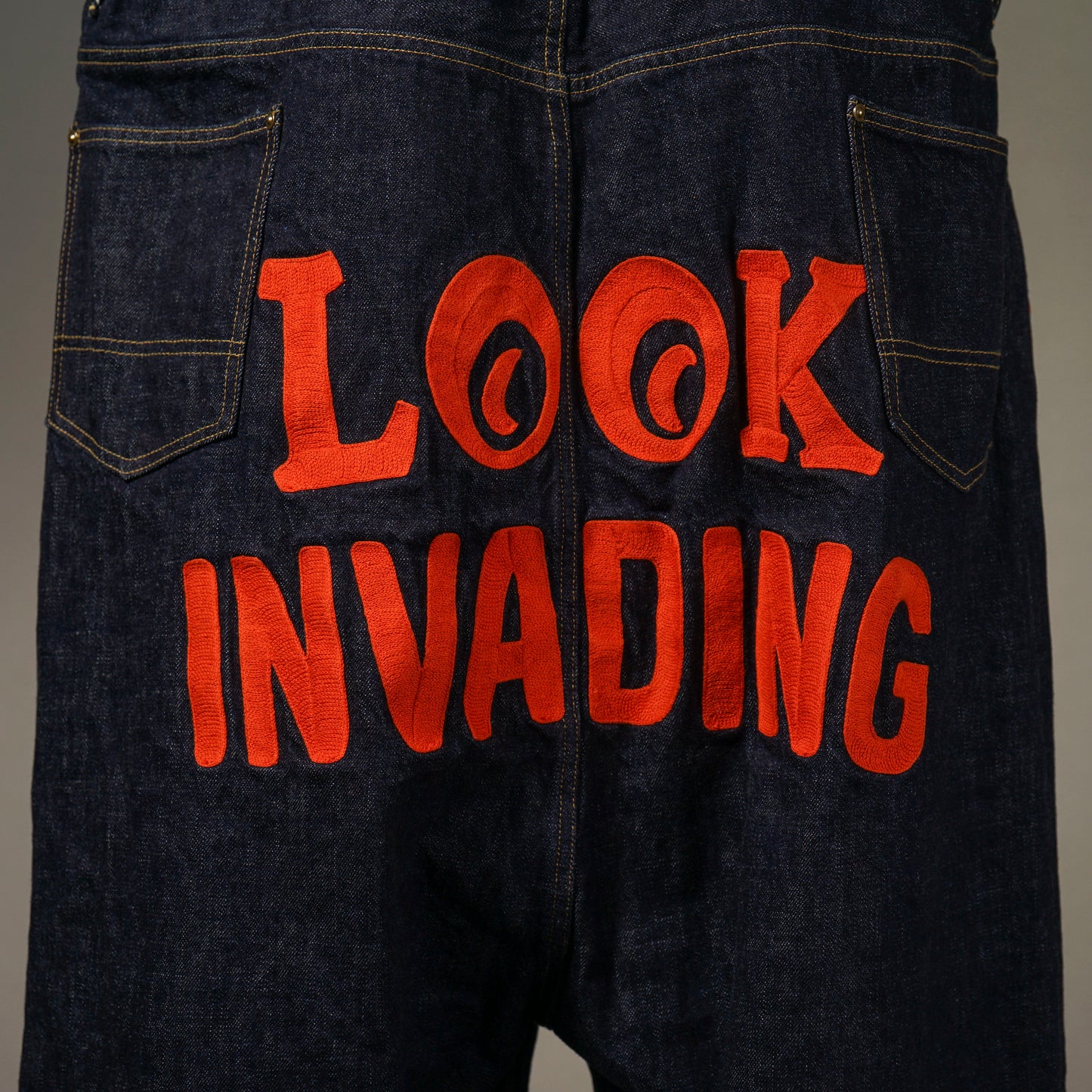 LOOK INVADING - DENIM PIERROT PANTS "48in" / WRD5306