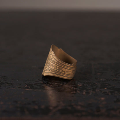 CIGAR TAG RING "BRASS"
