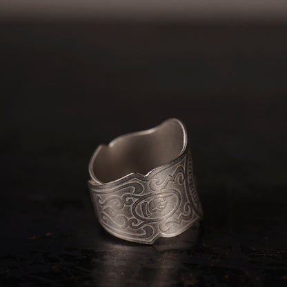 CIGAR TAG RING "SILVER"