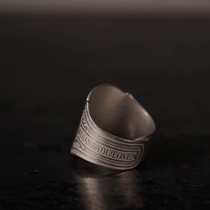 CIGAR TAG RING "SILVER"