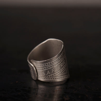 CIGAR TAG RING "SILVER"