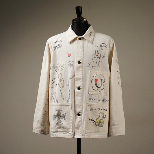 DRAWING CARTOON - COVERALL JACKET / WRD-24-SS-02