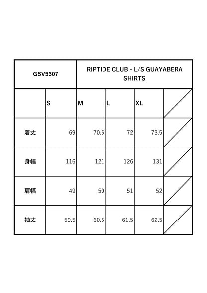 RIPTIDE CLUB - L/S GUAYABERA SHIRTS / GSV5307