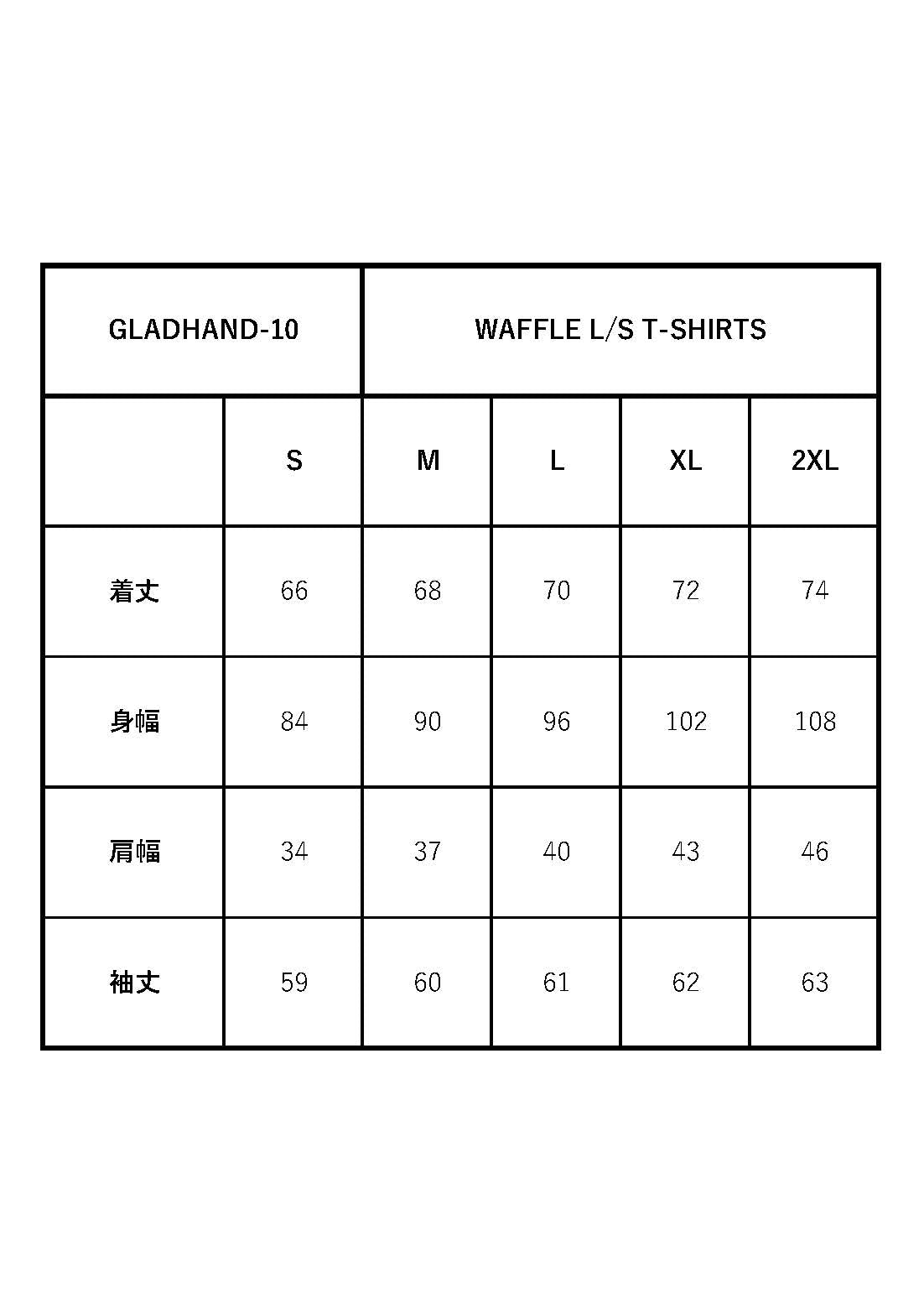 WAFFLE L/S T-SHIRTS / GH-10 【PACK-T】 GLADHAND