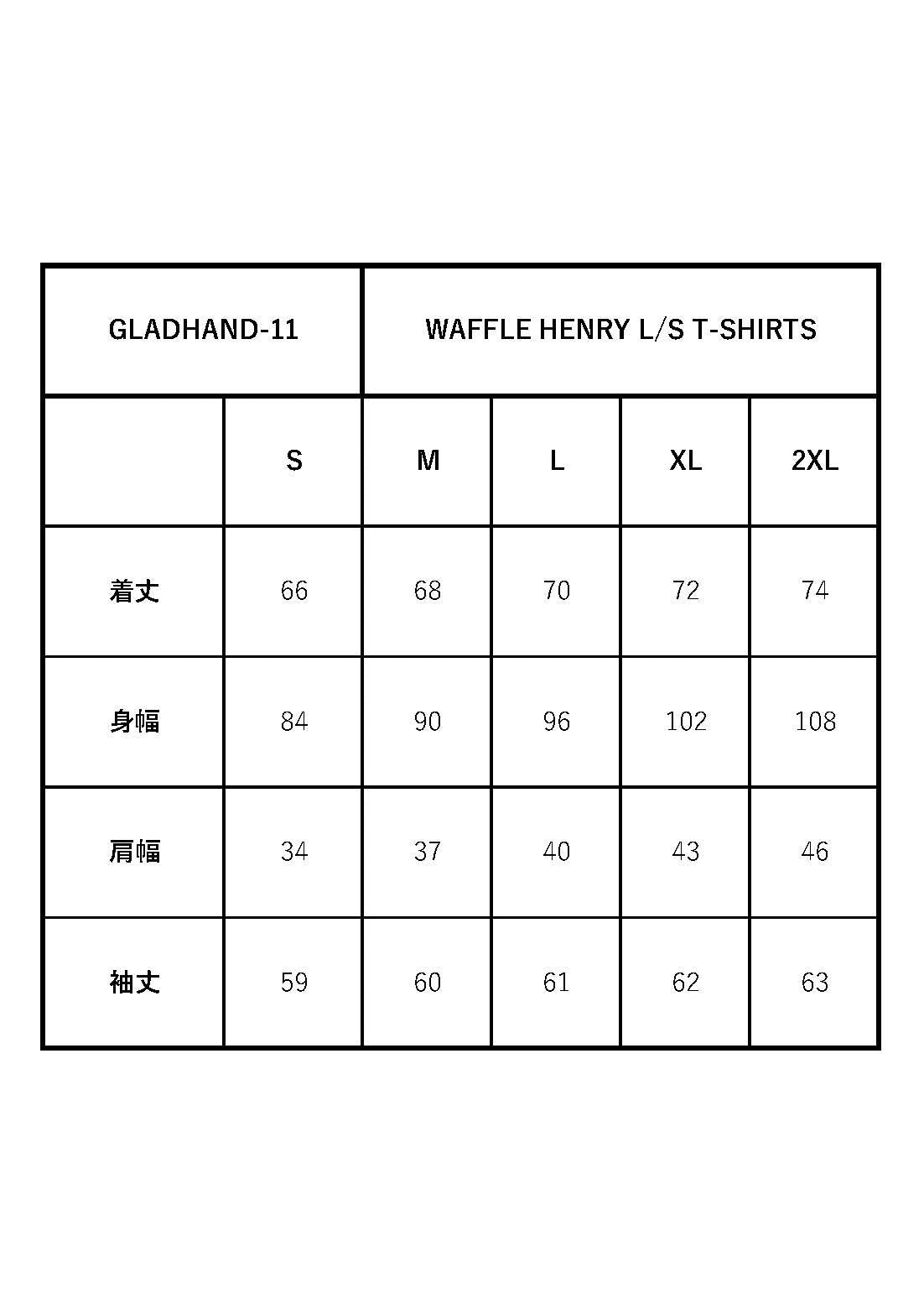 WAFFLE HENRY L/S T-SHIRTS / GH-11【PACK-T】GLADHAND