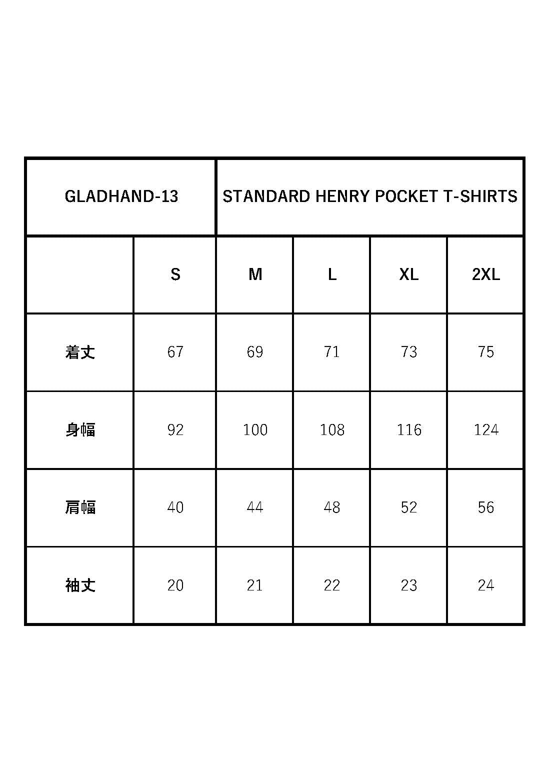 STANDARD HENRY POCKET T-SHIRTS / GH-13 COLOR【PACK-T】GLADHAND / GLAD HAND