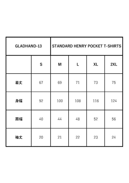 STANDARD HENRY POCKET T-SHIRTS / GH-13 COLOR【PACK-T】GLADHAND / GLAD HAND