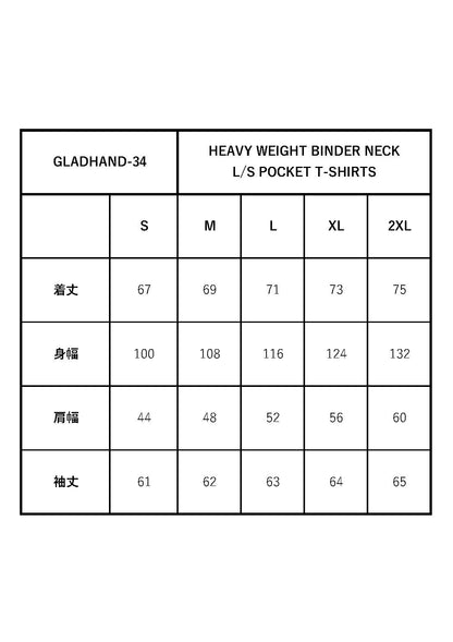 HEAVY WEIGHT BINDER NECK L/S POCKET T-SHIRTS / GH - 34【PACK-T】GLADHAND / グラッドハンド