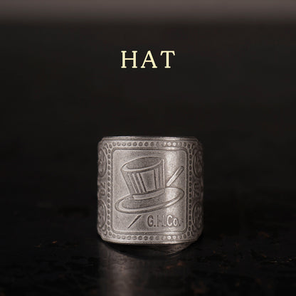 CIGAR TAG RING "SILVER"