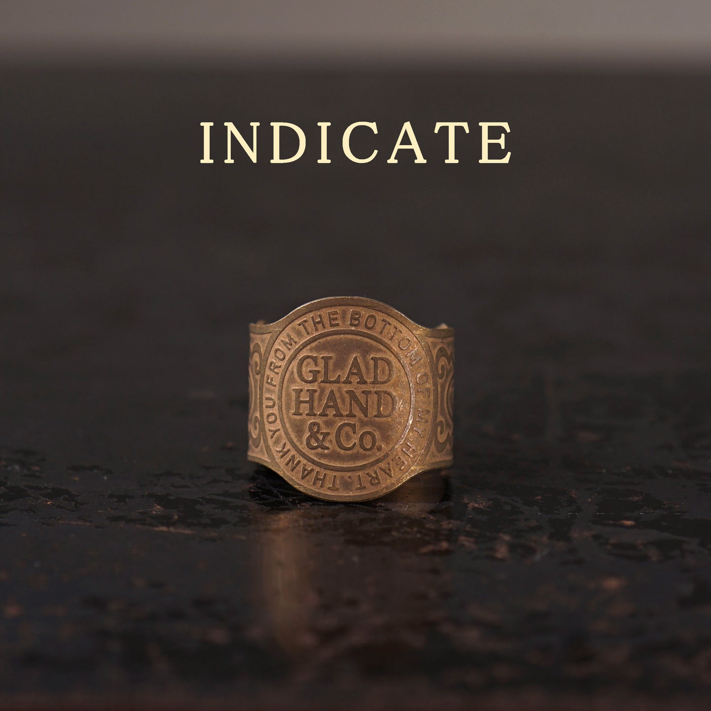 CIGAR TAG RING "BRASS"