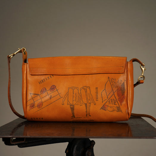 LEATHER 3WAY CLUTCH BAG "GLAD POSTALS"【vasco × GLADHAND】