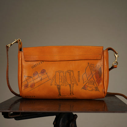 LEATHER 3WAY CLUTCH BAG "GLAD POSTALS"【vasco × GLADHAND】