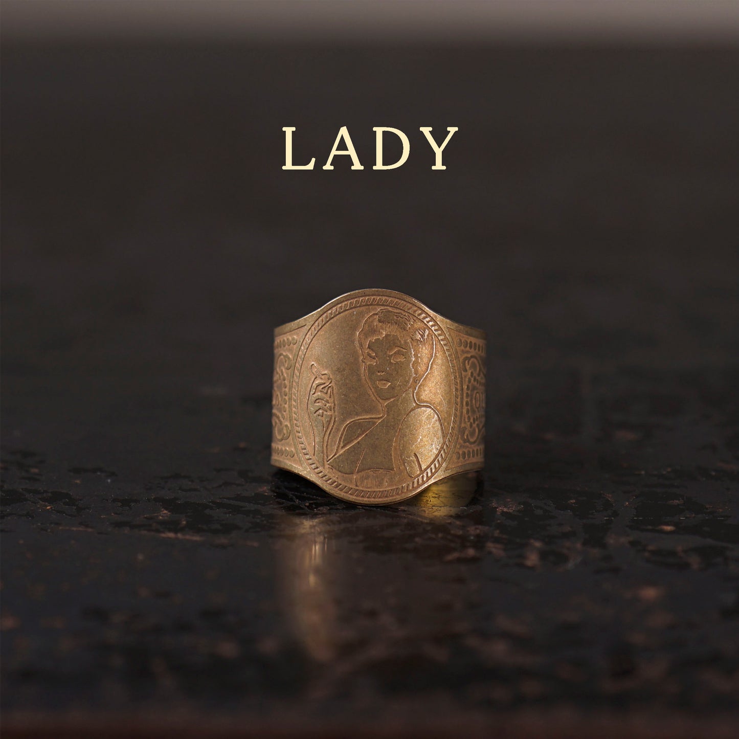 CIGAR TAG RING "BRASS"