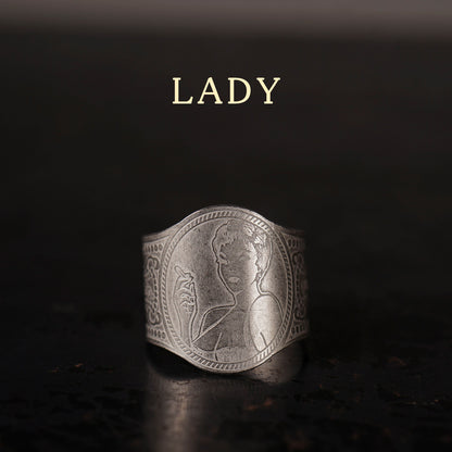 CIGAR TAG RING "SILVER"