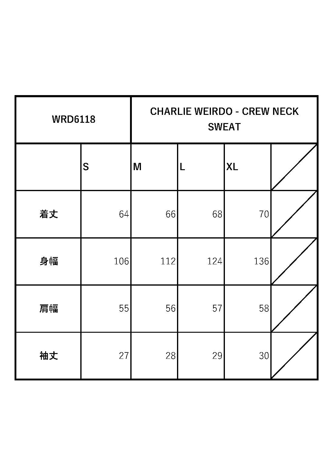 CHARLIE WEIRDO - CREW NECK SWEAT / WRD6118 GLADHAND / GLAD HAND