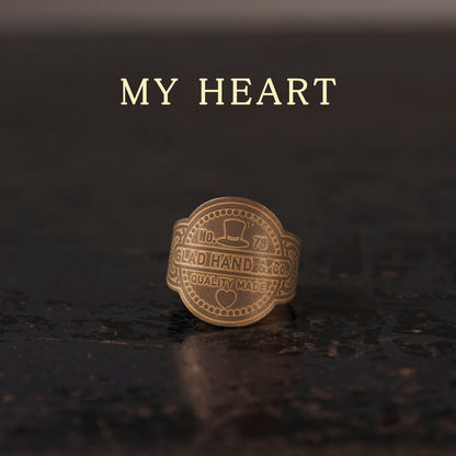 CIGAR TAG RING "BRASS"
