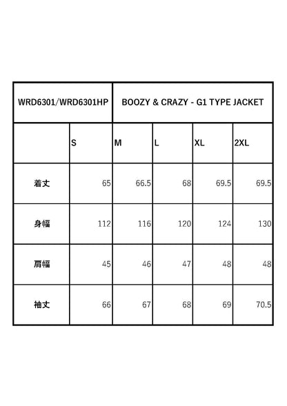 BOOZY & CRAZY - G1 TYPE JACKET "HAND PAINT" / WRD6301HP