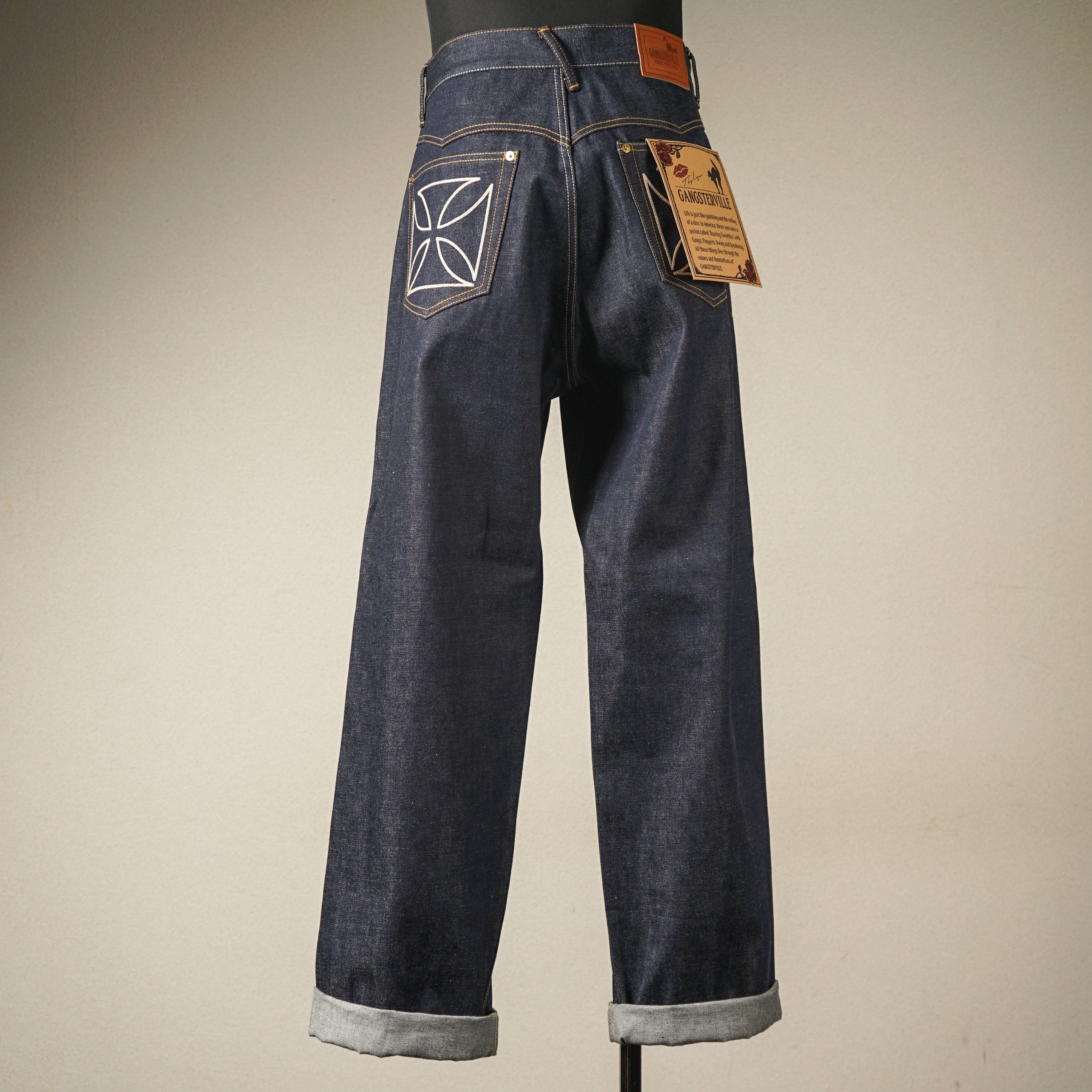 THUG - WIDE DENIM IRON CROSS / GSV9904 – GLADHAND & Co.