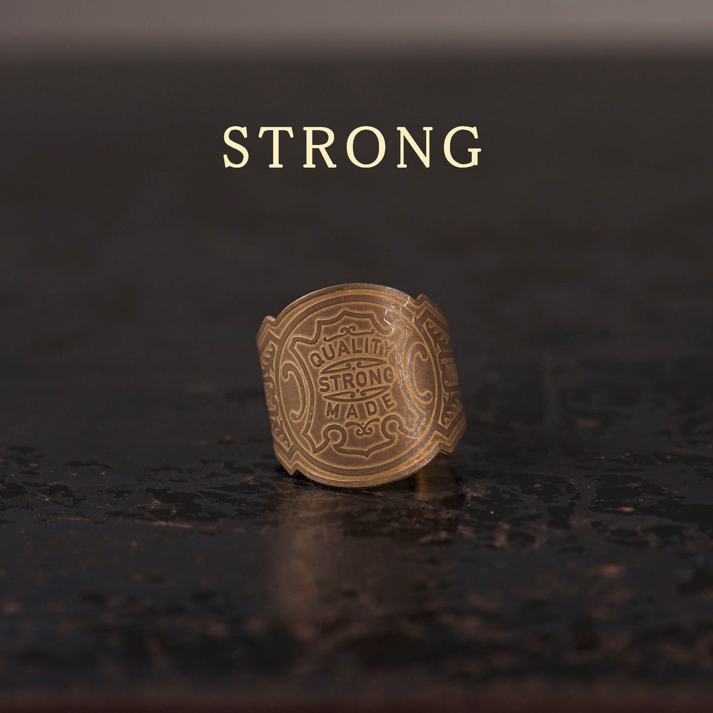 CIGAR TAG RING "BRASS"