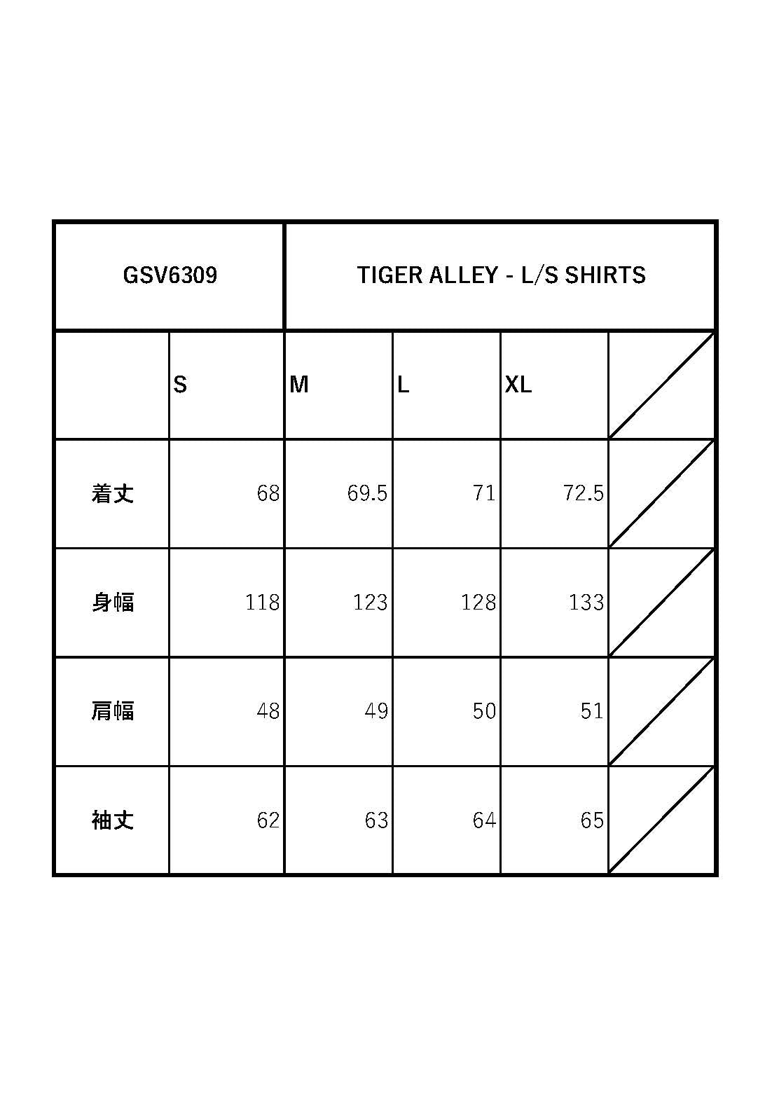 TIGER ALLEY - L/S SHIRTS / GSV6309