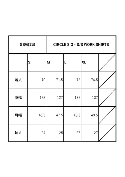 CIRCLE SIG - S/S WORK SHIRTS / GSV5115