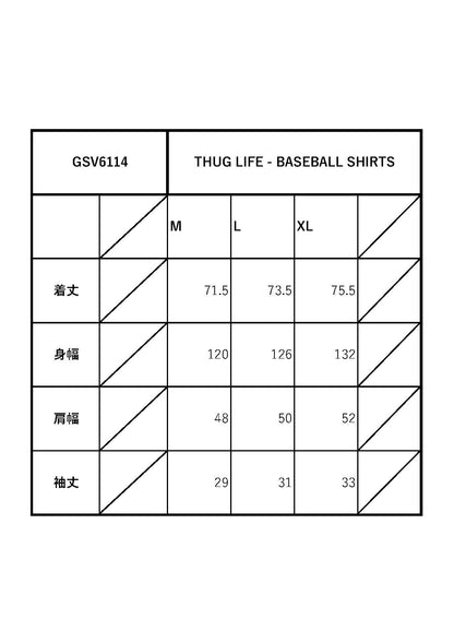 THUG LIFE - BASEBALL SHIRTS / GSV6114 GLADHAND / グラッドハンド