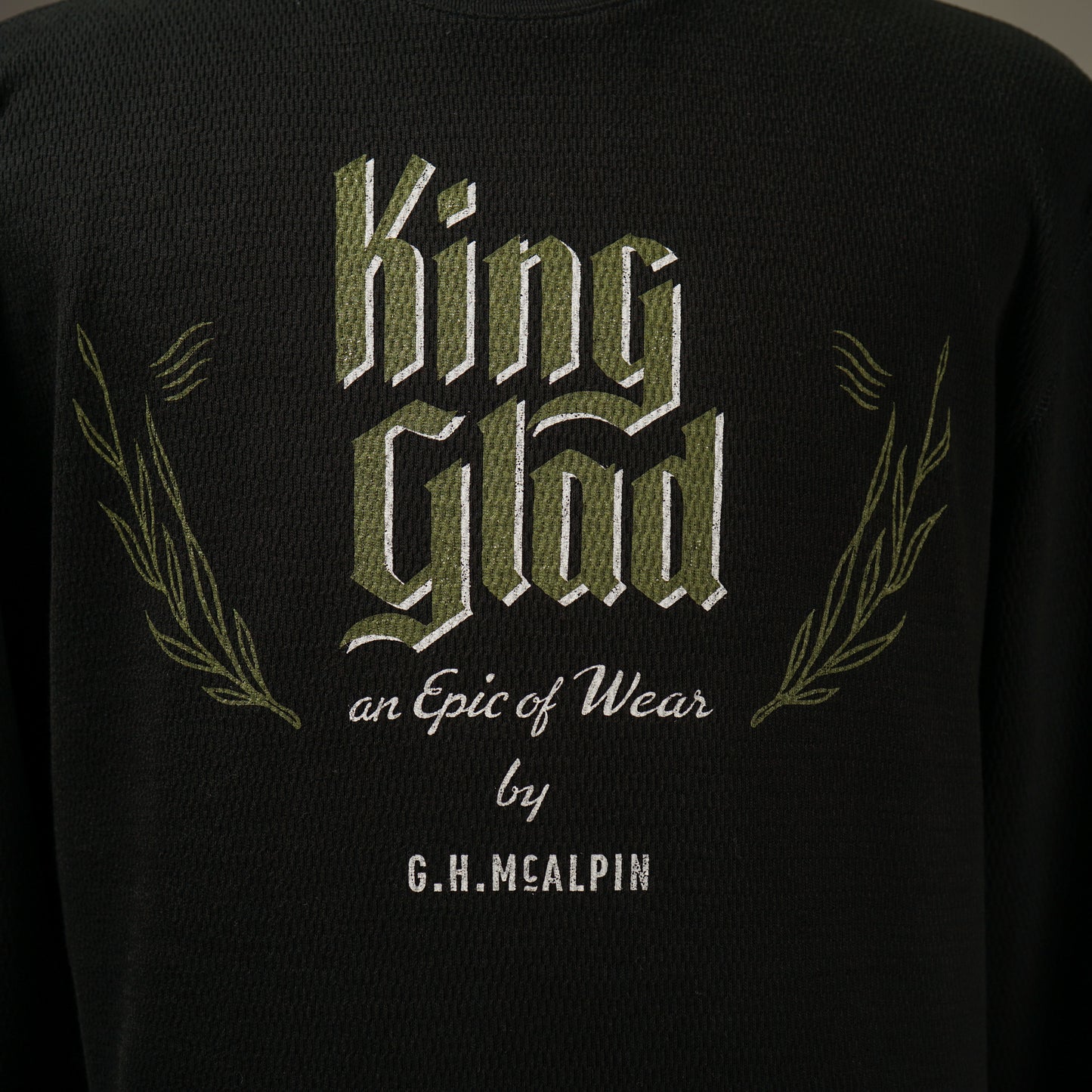 KING GLAD - L/S WAFFLE T-SHIRTS / BYGH5117