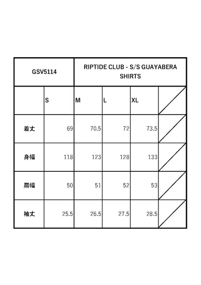 RIPTIDE CLUB - S/S GUAYABERA SHIRTS / GSV5114