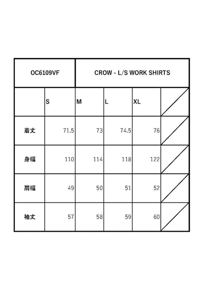 CROW - L/S WORK SHIRTS / OC6109VF