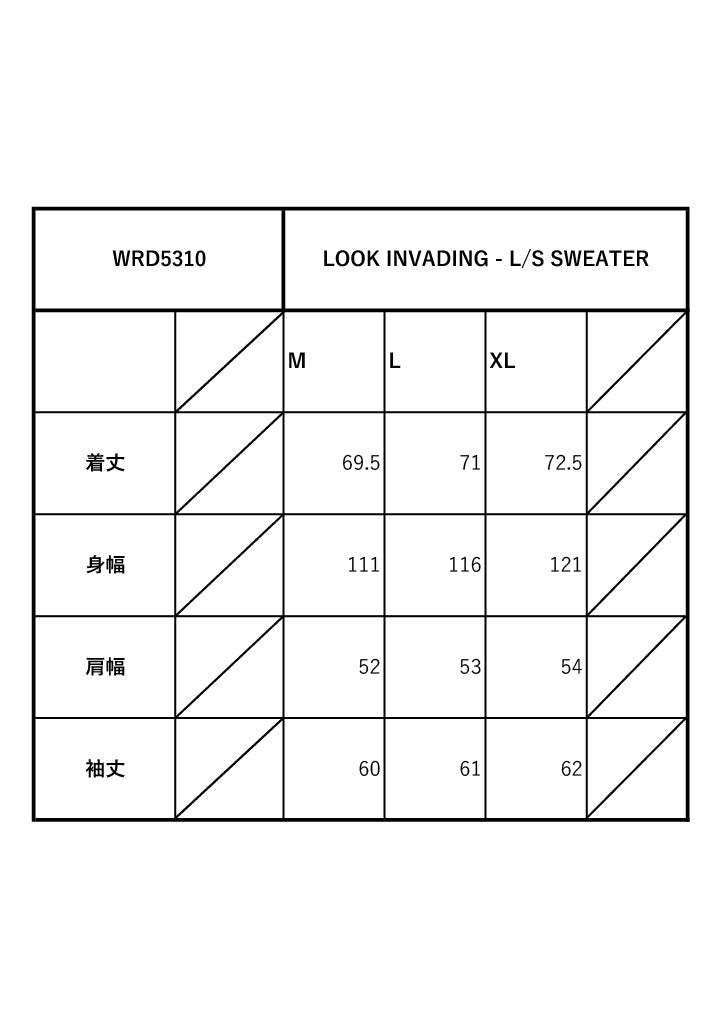 LOOK INVADING - L/S SWEATER / WRD5310