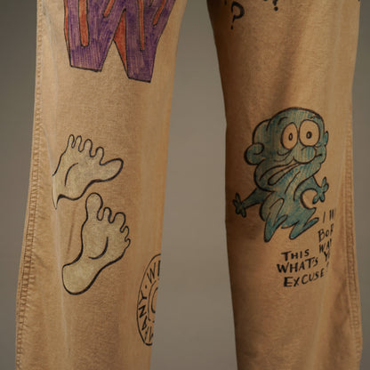 WIND UP - TACK EASY PANTS "HAND PAINT" / WRD9902HP