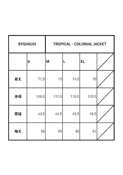 TROPICAL - COLONIAL JACKET / BYGH6103 GLADHAND / グラッドハンド