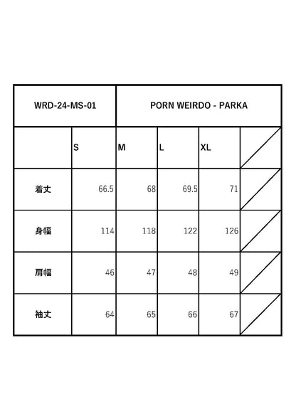 PORN WEIRDO - PARKA / WRD-24-MS-01