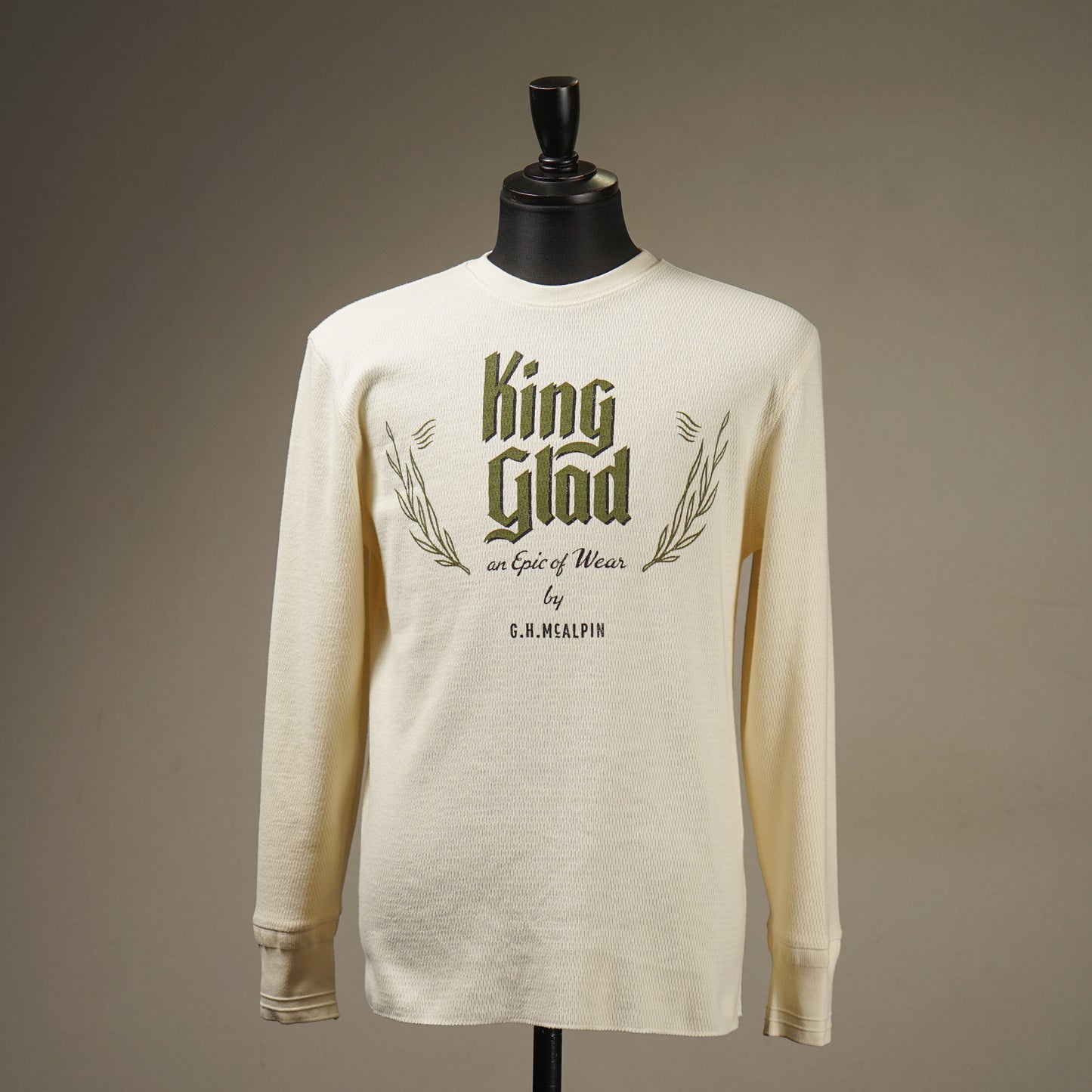 KING GLAD - L/S WAFFLE T-SHIRTS / BYGH5117