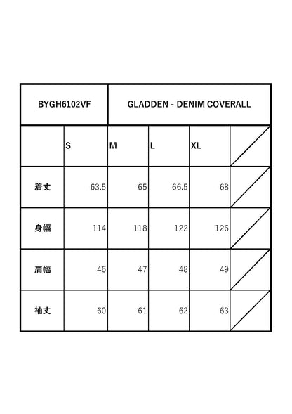 GLADDEN - DENIM COVERALL / BYGH6102VF