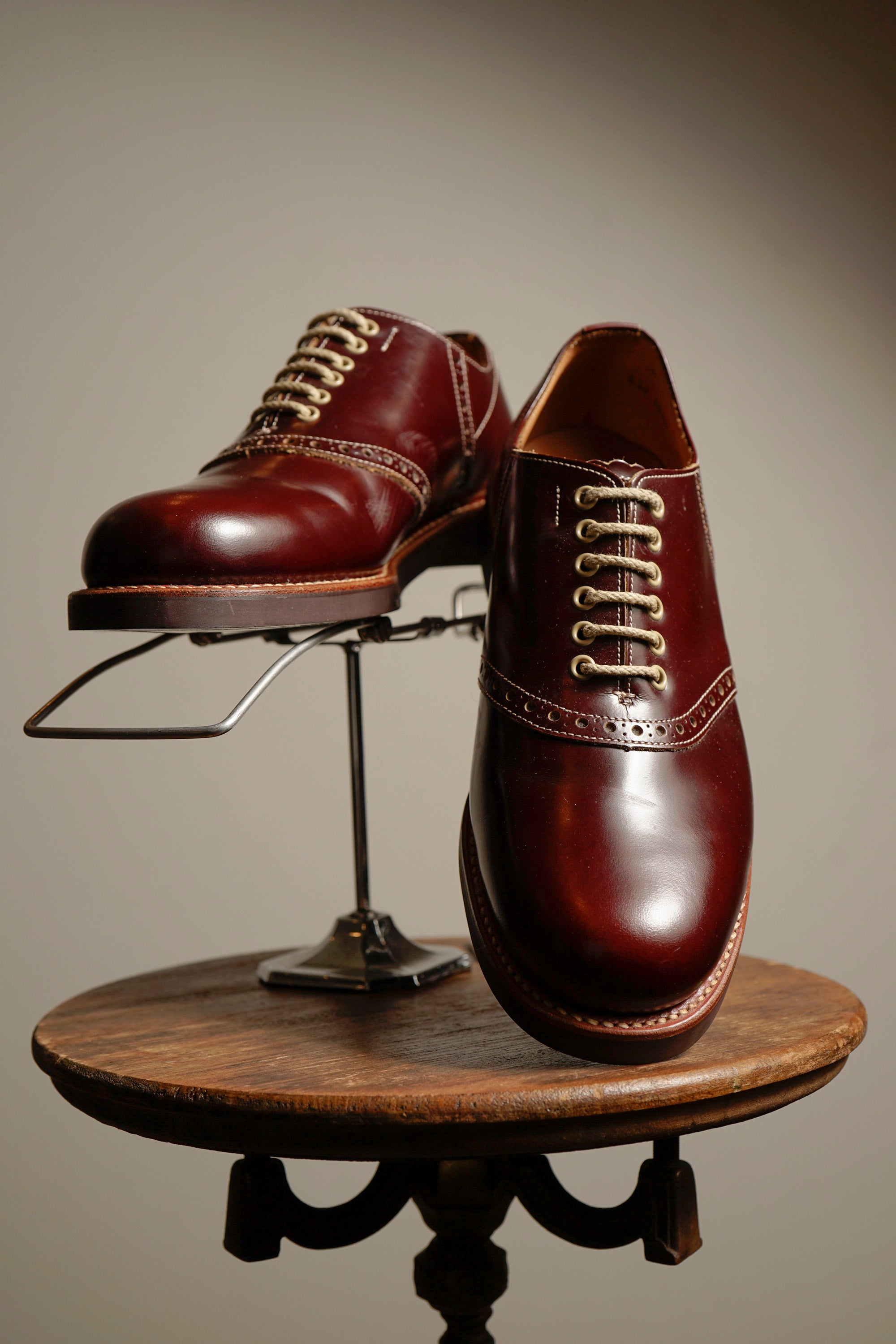 GLADHAND & Co. グラッドハンド その他靴 606S GHEB SADDLE SHOES サドル レザー ドレス シューズ レッド ワインレッド系 27