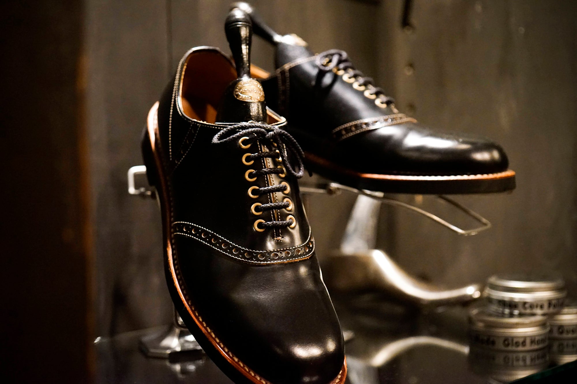 GLAD HAND グラッドハンド×REGAL リーガル GH-01 SADDLE SHOES [BLK]